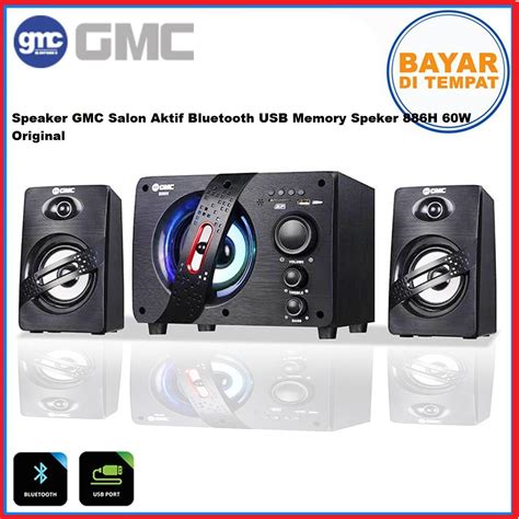 Speaker Gmc H Salon Aktif Bluetooth Usb Memory Speker W Original