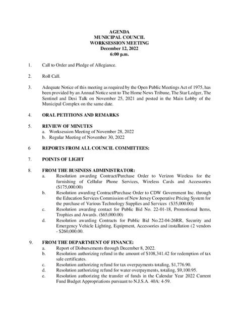 Fillable Online Rules Of Order And Procedure For City Council Fax Email