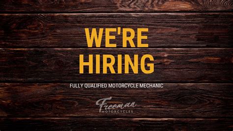 We Re Hiring Motorcycle Mechanic Ireland YouTube