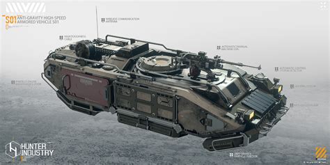 Artstation Anti Gravity High Speed Armored Vehicle Concept Hunter Liang Armored Vehicles