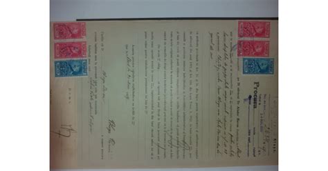 O2 Document 1929 Cu Timbre Fiscale Ferdinand Efigia In Cerc Arhiva