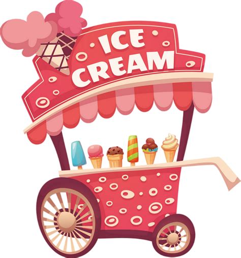 Dessin Png Chariot De Glaces Tube Ice Cream Cart Clipart Transparent