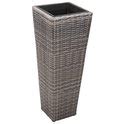 Vidaxl Plantenbakken Verhoogd St Poly Rattan Grijs Bol