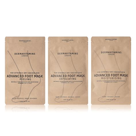 Dermavitamins Advanced Foot Mask Bag - Repairs Dry Feet Treatments