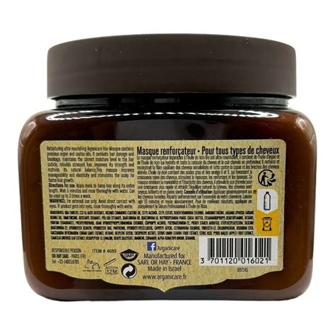 ARGANICARE Masque soin cheveux accélérateur de pousse Huile de