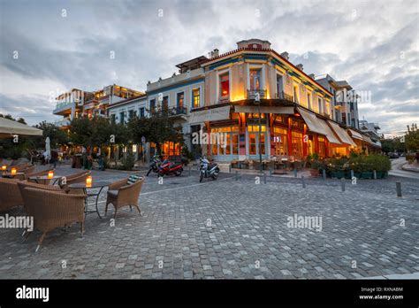 Athens Greece November 07 2018 Coffee Shops And Bars In Thissio