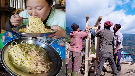 Surya Laxmi Building New House Laxmi Cooks Noodles For Helpers