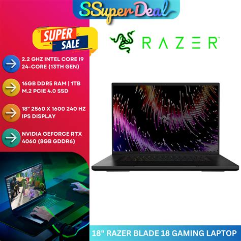 Razer Blade 18 I9 13950hxrtx4060qhd 240hz16gb Ram1tb Ssdrz09 0484reh3 R3u1 Shopee Malaysia