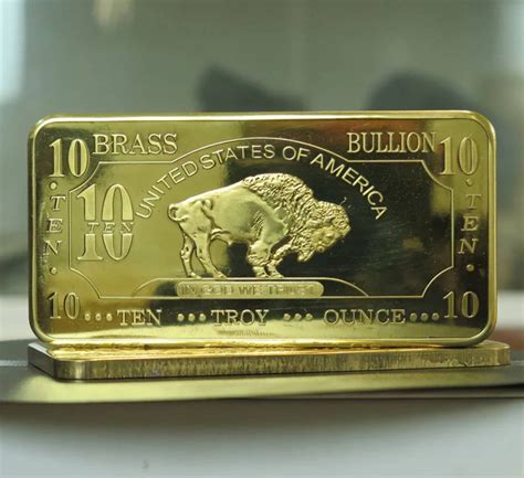 Brass Bullion Bar Pure 999 Fine 1oz 10oz 1gram Etsy