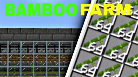 Minecraft Automatic Bamboo Farm Youtube