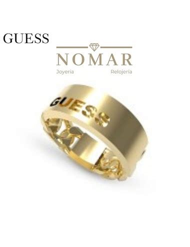 Anillo Guess De Hombre King Lion Acero Dorado Y Negro