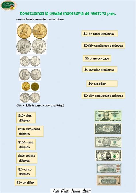 Identify The Value Of Coins And Bills