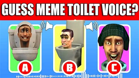 Guess Monster`s Voice 2 Skibidi Toilet Season 1 50🚽 Guess Meme Song Toilet Youtube