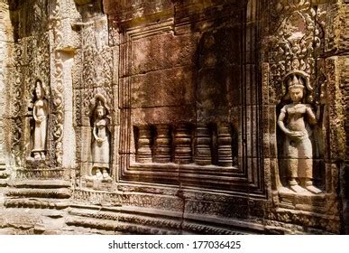 Apsara Carved On Wall Angkor Wat Stock Photo Shutterstock