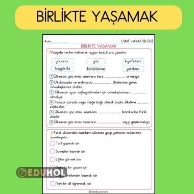 S N F Hayat Bilgisi Birlikte Eduhol Etkinlik Ndir Oyun Oyna