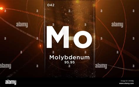 Molybdenum Mo Symbol Chemical Element Of The Periodic Table 3D