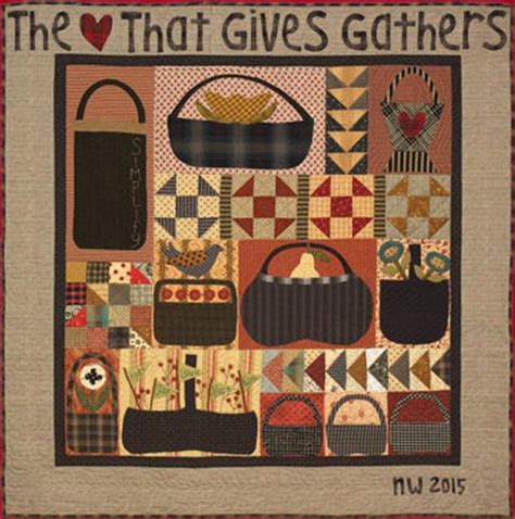 Primitive Quilt Pattern The Gathering Baskets By Norma Whaley Etsy