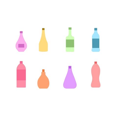 Illustration Vectorielle Stock D Un Ensemble De Bouteilles En Plastique