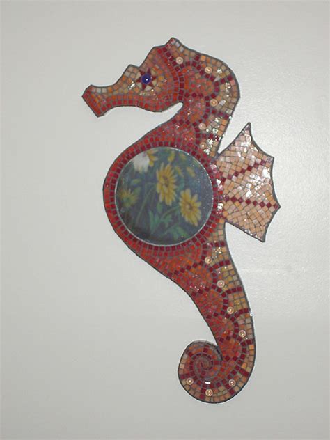 Seahorse Mirror Mosaic By Christina Colwellsold Christina Colwell