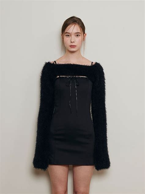 MUSINSA NOT YOUR ROSE Liu Dress Black