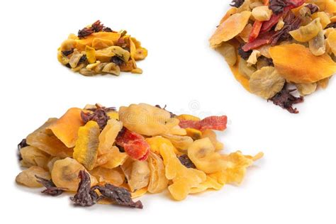 Mix Of Dried Exotic Fruit Mangos Slices Of Pineapples Passion Fruit