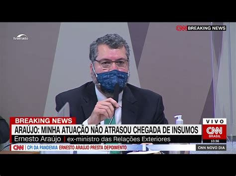 À CPI Ernesto Araújo nega agressões à China e confirma ações por