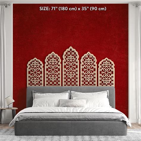 Arabic Headboard Queen Headboard Carved Headboard King Moroccan Wall