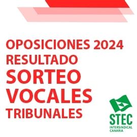 Stec Ic Oposiciones Resultado Sorteo Vocales Tribunales