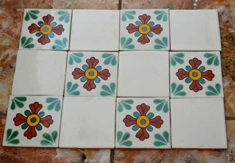 24 Azulejos Mexicanos Pintados A Mano 4x4 Por MexicanTiles En Etsy