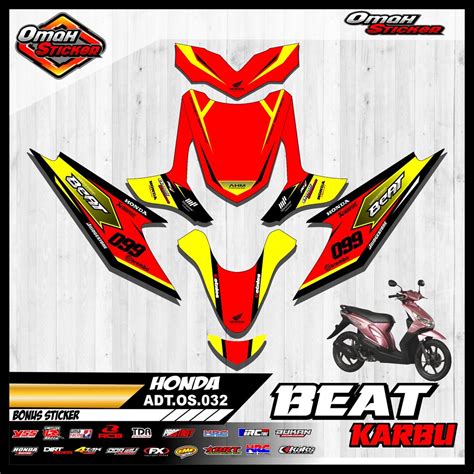 Jual Striping Decal BEAT KARBU Sticker Striping Lis Variasi Full Body