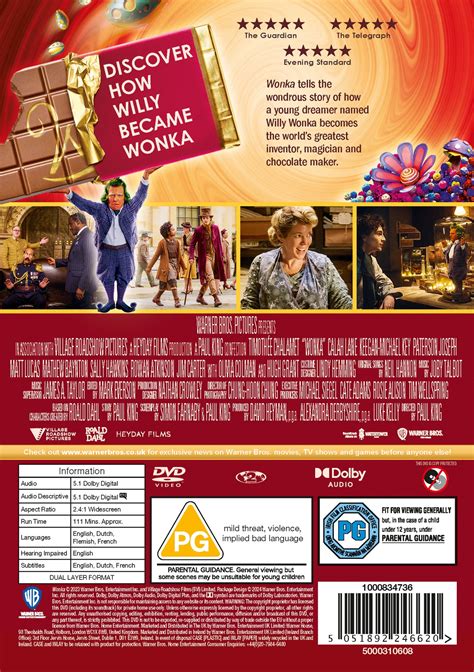 Wonka Dvd 2023 Warner Bros Shop Uk