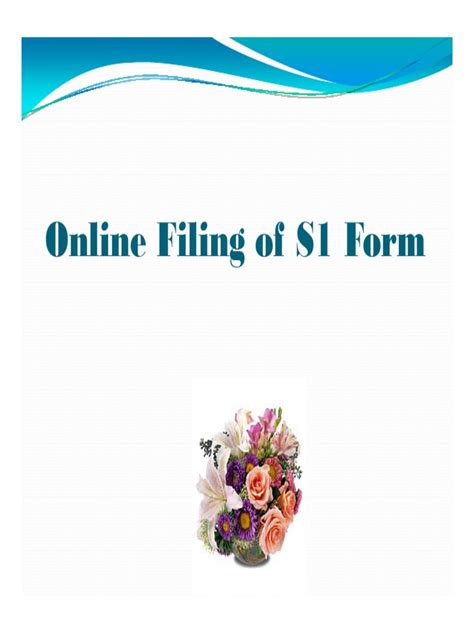 Online Filing of S1 Form | PDF | Information Technology | Information Age