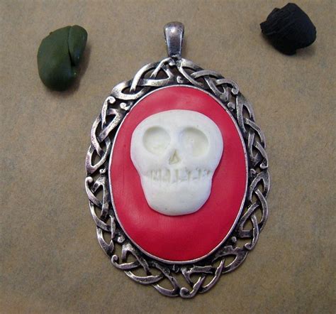 Polymer Clay Skull Cameo How To Make A Cameo Jewelry Making And