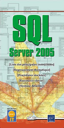 Sql Server 2005 Liste Des Instructions Et Leur Syntaxe Broché Collectif Achat Livre Fnac