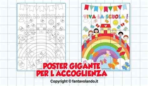 Attivit Per L Accoglienza Il Poster Gigante Con L Arcobaleno