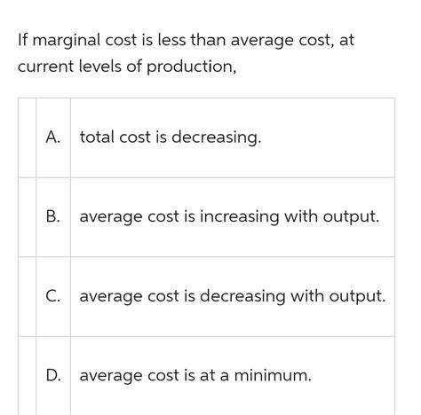 Answered If Marginal Cost Is Less Than Average… Bartleby