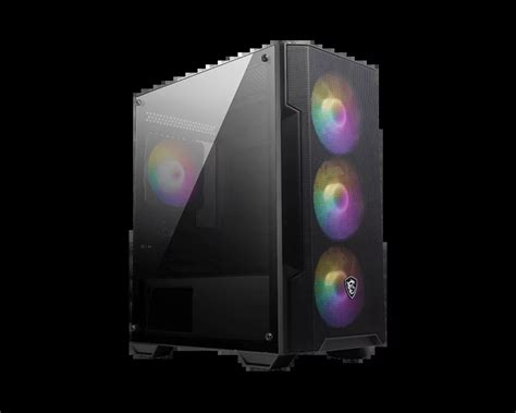 MSI MAG Forge M100A W 4x RGB Fans Midtower Micro ATX Chassis Bermor