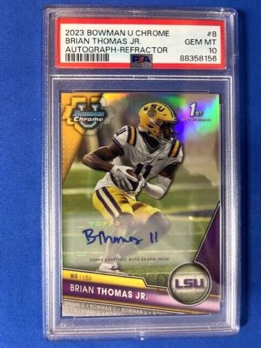 Brian Thomas Jr Bowman U Chrome Auto Refractor St Bowman Psa