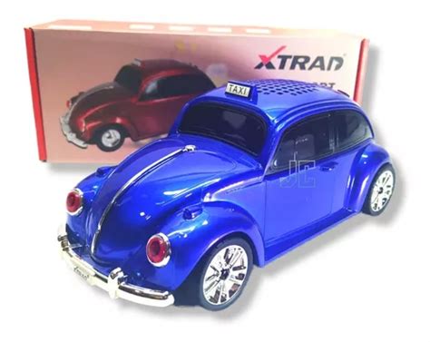 Fusca Caixinha De Som Portatil Carro Bluetooth Usb Pendrive