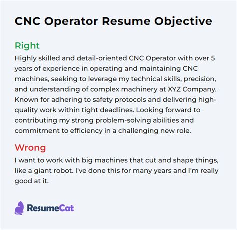 Top 17 Cnc Operator Resume Objective Examples Resumecat