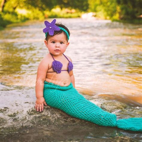 Crochet Baby Mermaid Outfit 0-5 years | Mermaid Tail | Baby - Inspire Uplift