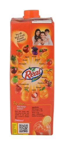 L Real Fruit Orange Juice Packaging Type Tetra Pack At Rs Piece