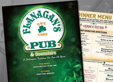 Flanagan's Pub Menus - EB Designs, LLC