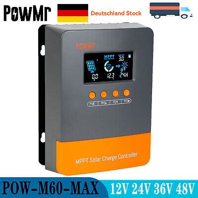 PowMr MPPT 60A Solar Ladegerät Regler 12V 24V 36V 48V Regler LCD PV