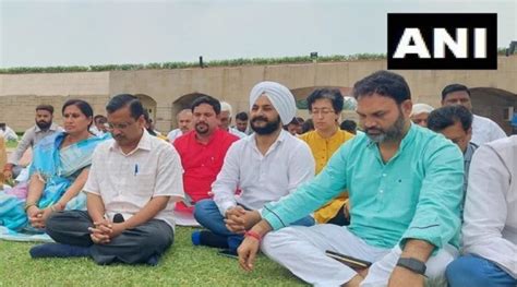 Arvind Kejriwal Reached Rajghat With Mlas Bjp Did Purification By