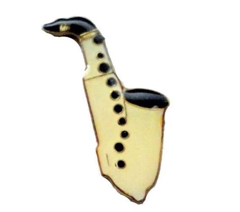 Saxophone Music Instrument Vintage Enamel Pin Lapel Badge Etsy