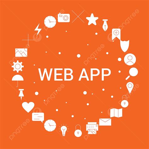 Web App Icon Set Infographic Vector Template App Bookmark Business