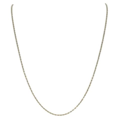 Yellow Gold Diamond Cut Curb Chain Necklace 14k For Sale At 1stdibs