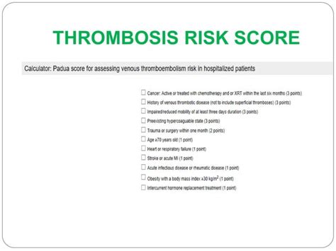 Thromboprophylaxis In Icu Ppt