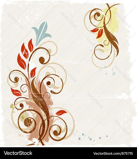 Floral Grunge Abstract Background Royalty Free Vector Image